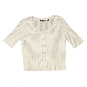 Jeanne Pierre Women's Cropped Button Cardigan, Size L